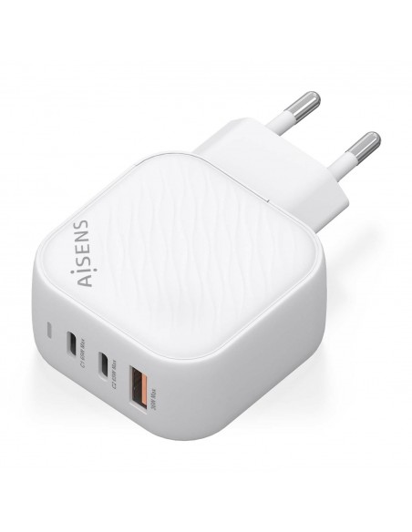 CARGADOR AISENS GAN 65W 2XUSB-C PD3.0 QC4.0 1XUSB-A QC3.0 BLANCO