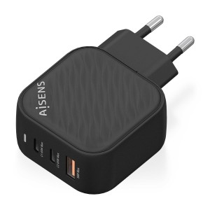 CARGADOR AISENS GAN 65W 2XUSB-C PD3.0 QC4.0 1XUSB-A QC3.0 NEGRO 2