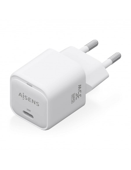 CARGADOR AISENS GAN 35W 1XUSB-C PD3.0 QC4.0 BLANCO