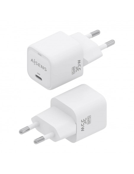CARGADOR AISENS GAN 35W 1XUSB-C PD3.0 QC4.0 BLANCO