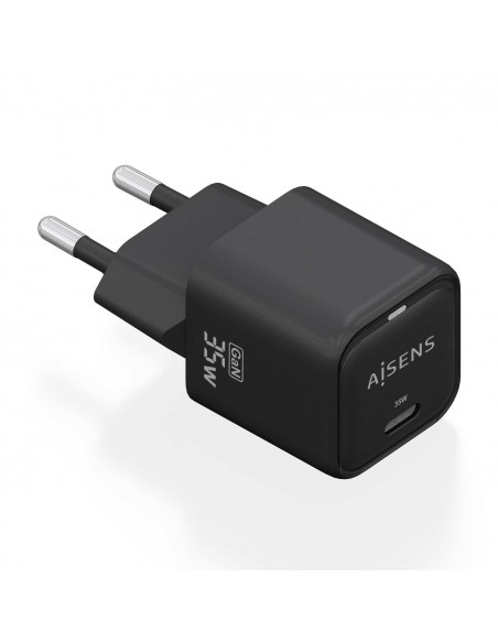 CARGADOR AISENS GAN 35W 1XUSB-C PD3.0 QC4.0 NEGRO