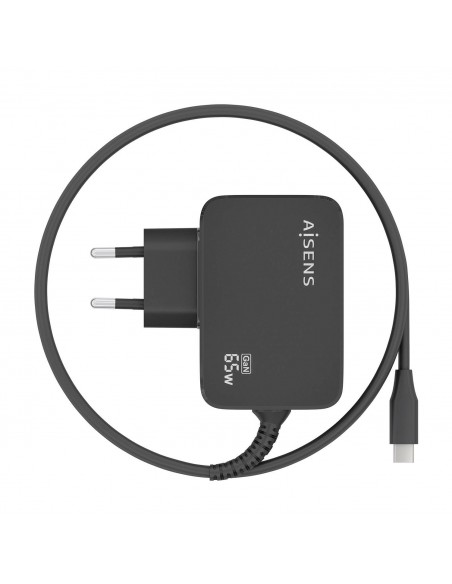 CARGADOR AISENS GAN 65W PD3.0 1XUSB-C 1.8M NEGRO