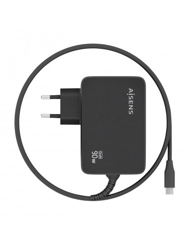 CARGADOR AISENS GAN 90W PD3.0 1XUSB-C 1.8M NEGRO