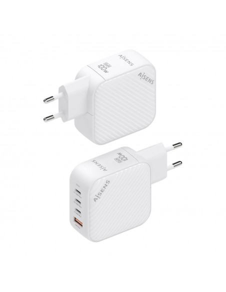 CARGADOR AISENS GAN 100W 3XUSB-C PD3.0 QC4.0 1XUSB-A QC3.0 BLANCO