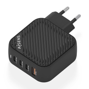 CARGADOR AISENS GAN 100W 3XUSB-C PD3.0 QC4.0 1XUSB-A QC3.0 NEGRO 2