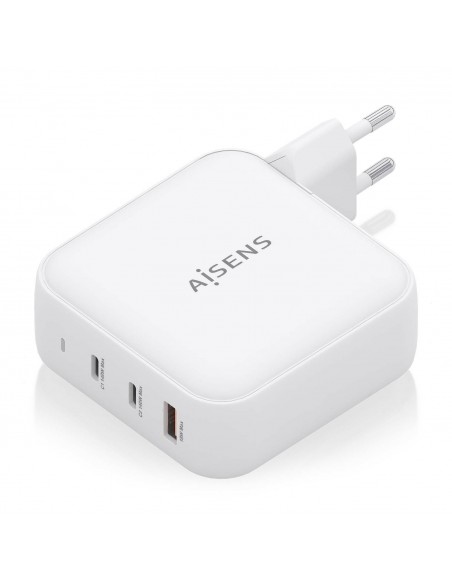 CARGADOR AISENS GAN 140W 2XUSB-C PD3.1 QC4.0 1XUSB-A QC3.0 BLANCO