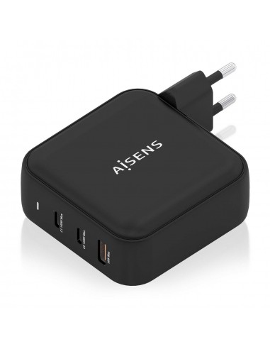 CARGADOR AISENS GAN 140W 2XUSB-C PD3.1 QC4.0 1XUSB-A QC3.0 NEGRO