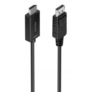 CABLE CONVERSOR AISENS DISPLAYPORT M A HDMI M 4K@60HZ NEGRO 0.6M