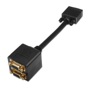 CABLE AISENS BIFURCADOR SVGA(3C+9) HDB15 M-2XHDB15 H ORO 20 CM