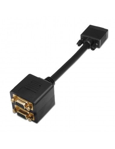 CABLE AISENS BIFURCADOR SVGA(3C+9) HDB15 M-2XHDB15 H ORO 20 CM