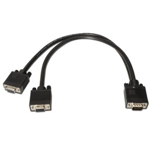 CABLE AISENS BIFURCADOR SVGA HDB15 M-2XHDB15 H NEGRO 45 CM 2