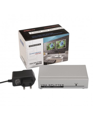 DUPLICADOR AISENS SVGA PARA 2 MONITORES CON ALIMENTACION