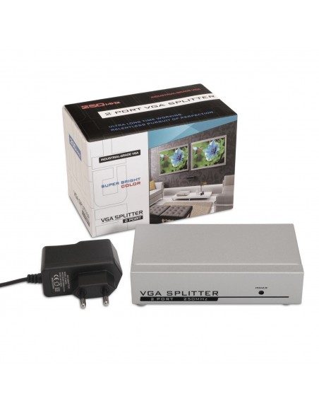 DUPLICADOR AISENS SVGA PARA 2 MONITORES CON ALIMENTACION