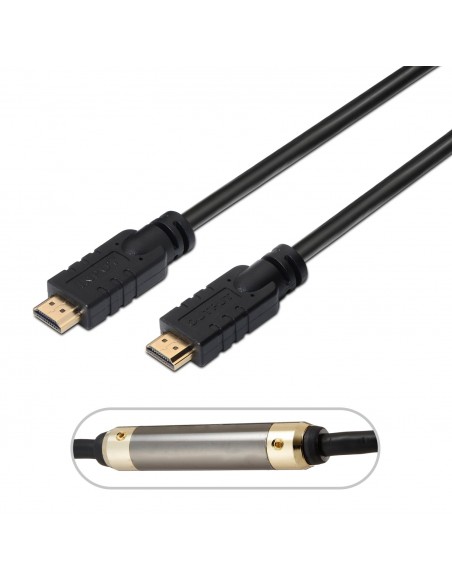 CABLE HDMI AISENS ALTA VELOCIDAD CON REPETIDOR A M-A M NEGRO 30M