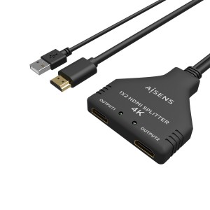 DUPLICADOR AISENS HDMI 4K30HZ 1X2 CON ALIMENTACION USB 30CM 2