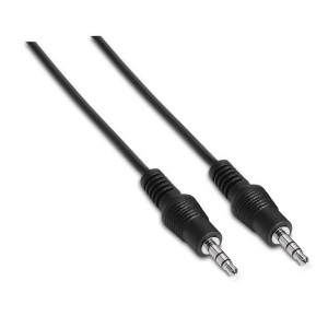 CABLE AISENS AUDIO ESTEREO JACK 3.5 M-JACK 3.5 M NEGRO 0.3M