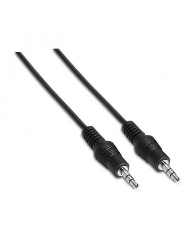 CABLE AISENS AUDIO ESTEREO JACK 3.5 M-JACK 3.5 M NEGRO 0.3M