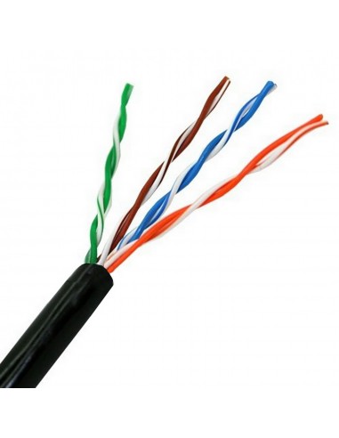 BOBINA CABLE RED AISENS EXTERIOR IMPERMEABLE RJ45 CAT.5E UTP 100M RIGIDO