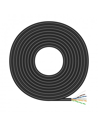 BOBINA CABLE RED AISENS EXTERIOR IMPERMEABLE RJ45 CAT.6 UTP 100M CCA RIGIDO