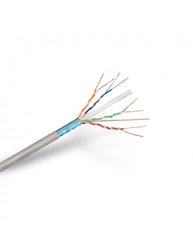 BOBINA CABLE RED AISENS RJ45 CAT.6 FTP RIGIDO AWG24 GRIS 100M