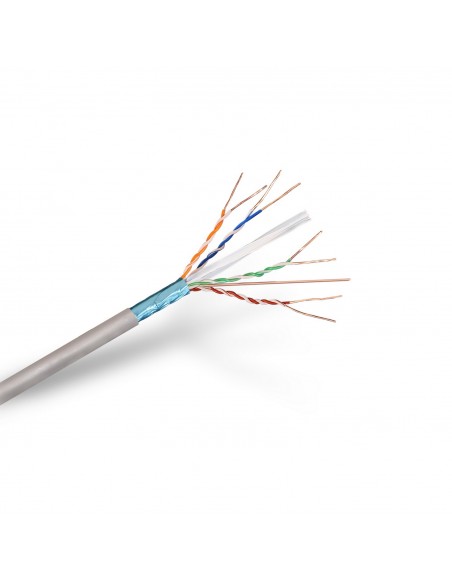 BOBINA CABLE RED AISENS RJ45 CAT.6 FTP RIGIDO AWG24 GRIS 100M