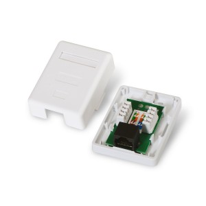 ROSETA DE SUPERFICIE AISENS RJ45 CAT.5E UTP 1 TOMA BLANCO 2