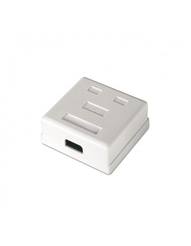 ROSETA DE SUPERFICIE AISENS RJ45 CAT.6 UTP 2 TOMAS BLANCO