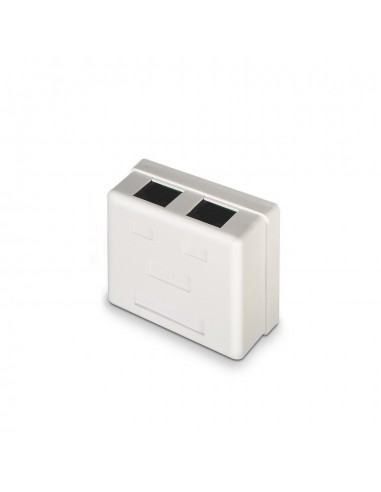 ROSETA DE SUPERFICIE AISENS RJ45 CAT.6 UTP 2 TOMAS BLANCO