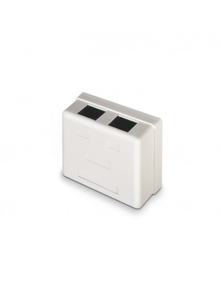 ROSETA DE SUPERFICIE AISENS RJ45 CAT.6 UTP 2 TOMAS BLANCO
