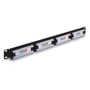 PANEL PARCHEO AISENS 24 PUERTOS RJ45 CAT.5E UTP 19 1U DUAL IDC NEGRO 2