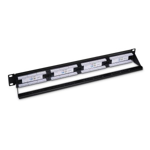 PANEL PARCHEO AISENS 24 PUERTOS RJ45 CAT.6 UTP 19 1U DUAL IDC NEGRO 2