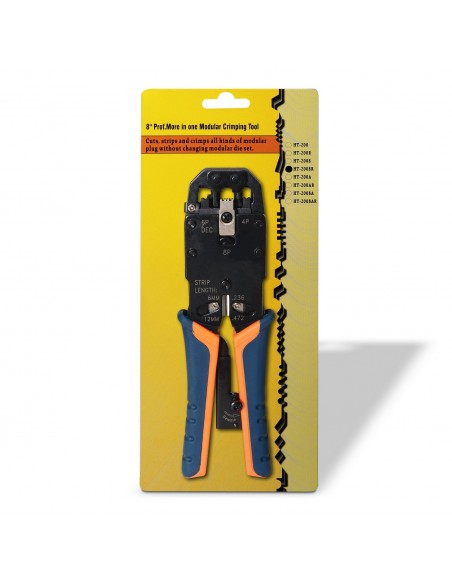 TENAZA AISENS METALICA DE CRIMPAR RJ10 RJ11 RJ12 RJ45 DE CARRACA