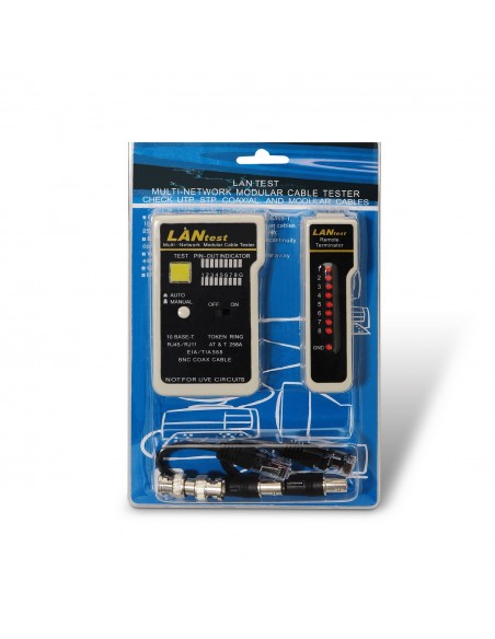 TESTEADOR AISENS PARA CABLE RJ11 RJ12 RJ45 COAXIAL