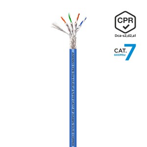 BOBINA CABLE RED AISENS RJ45 LSZH CPR DCA CAT.7 SFTP AWG23 500M AZUL 2