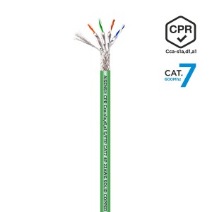 BOBINA CABLE RED AISENS RJ45 LSZH CPR CCA CAT.7 SFTP AWG23 500M VERDE 2