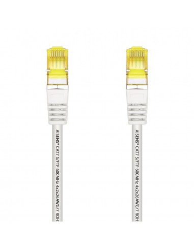 CABLE RED AISENS LATIGUILLO RJ45 LSZH CAT.7 SFTP PIMF 25CM BLANCO