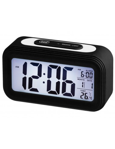 RELOJ DIGITAL TREVI SL 3068 S  CON ALARMA Y TERMOMETRO NEGRO