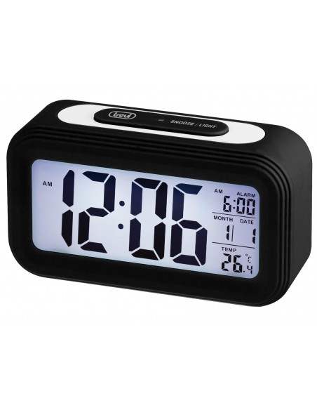 RELOJ DIGITAL TREVI SL 3068 S  CON ALARMA Y TERMOMETRO NEGRO