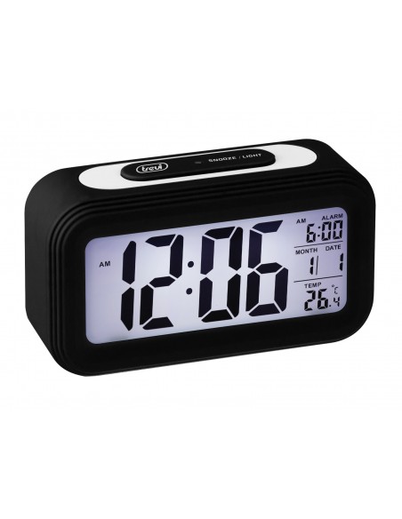 RELOJ DIGITAL TREVI SL 3068 S  CON ALARMA Y TERMOMETRO NEGRO