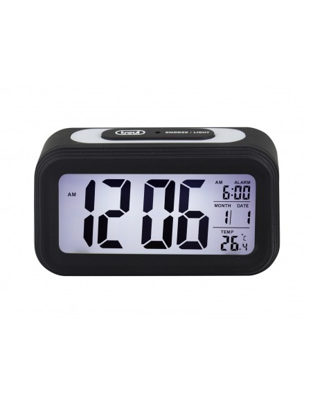 RELOJ DIGITAL TREVI SL 3068 S  CON ALARMA Y TERMOMETRO NEGRO