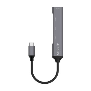 HUB AISENS USB 3.1 USB-C USB-C M-4XTIPO A H GRIS 10CM 2