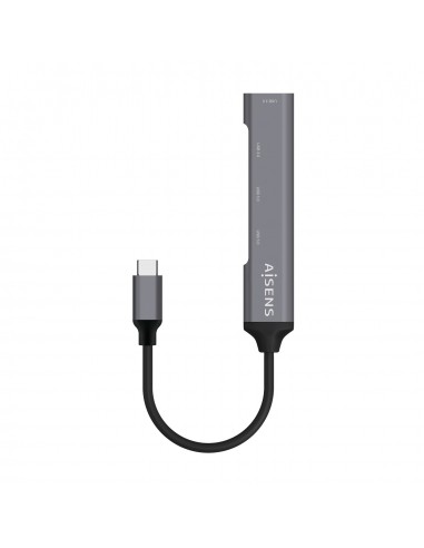 HUB AISENS USB 3.1 USB-C USB-C M-4XTIPO A H GRIS 10CM