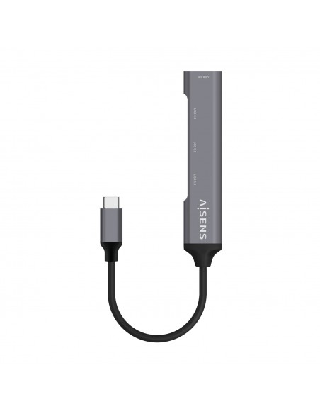 HUB AISENS USB 3.1 USB-C USB-C M-4XTIPO A H GRIS 10CM