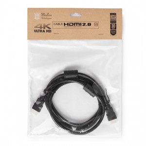 CABLE MAILLON BASIC HDMI DORADO CONECTOR HIGH SPEED BC NEGRO 1.8M 2