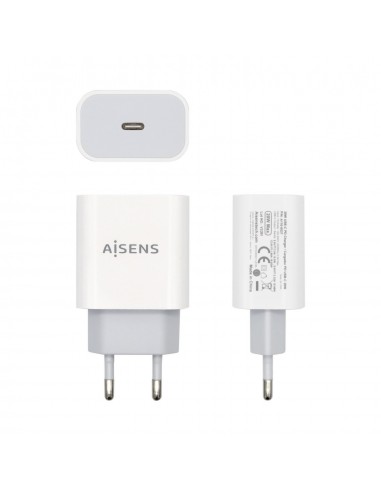 CARGADOR USB-C AISENS PD3.0 1 PUERTO 1xUSB-C 20W BLANCO