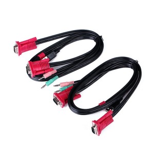 CONMUTADOR KVM AISENS VGA USB 1U-2PC+CABLE NEGRO 2