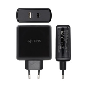 CARGADOR 57W AISENS 1xUSB-C PD3.0 45W 1xUSB-A 5V 2.4A 12W NEGRO 2