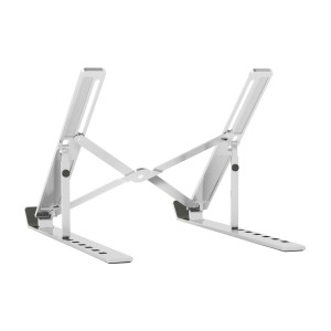 SOPORTE PORTATIL SOBREMESA AISENS AJUSTABLE PLATA 2