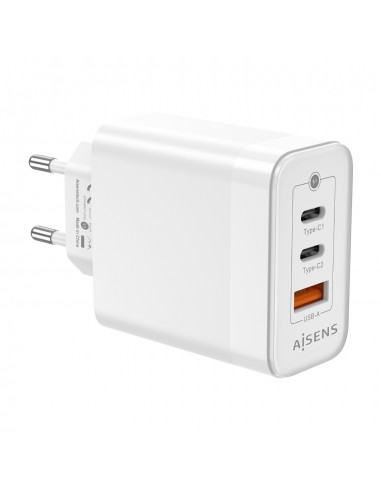 CARGADOR GAN AISENS 65W 2XUSB-C PD3.0 QC4.0 1XUSB-A QC3.0 BLANCO