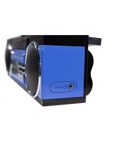 RADIO GRABADORA TREVI USB SD BLUETOOTH CASSETTE RR 501 BT AZUL